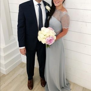 Pale Blue Lace Detail Gown